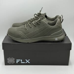 NWT FLX Tarmac Green Dynamic Knit Air Foam Training Dart Sneakers Mens Size 9.5